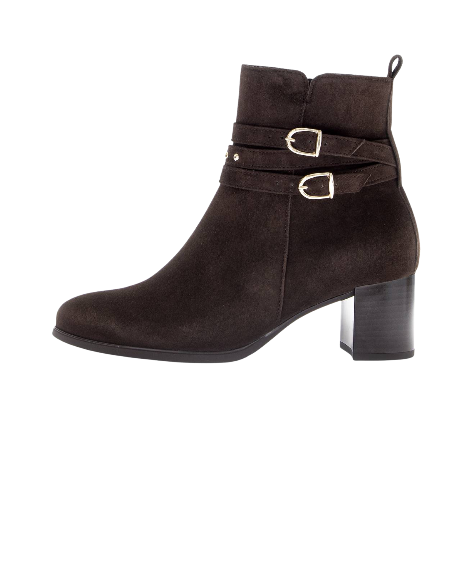 Gabor - Kort damestøvle i choko farve