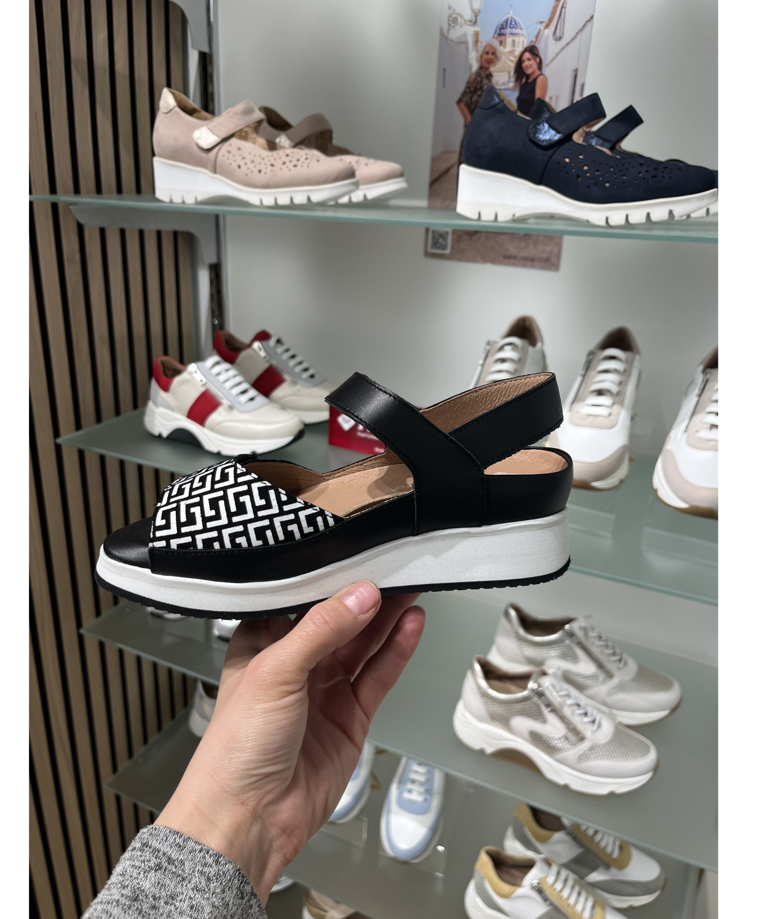 Pie Santo - Damesandal Ceo Negro