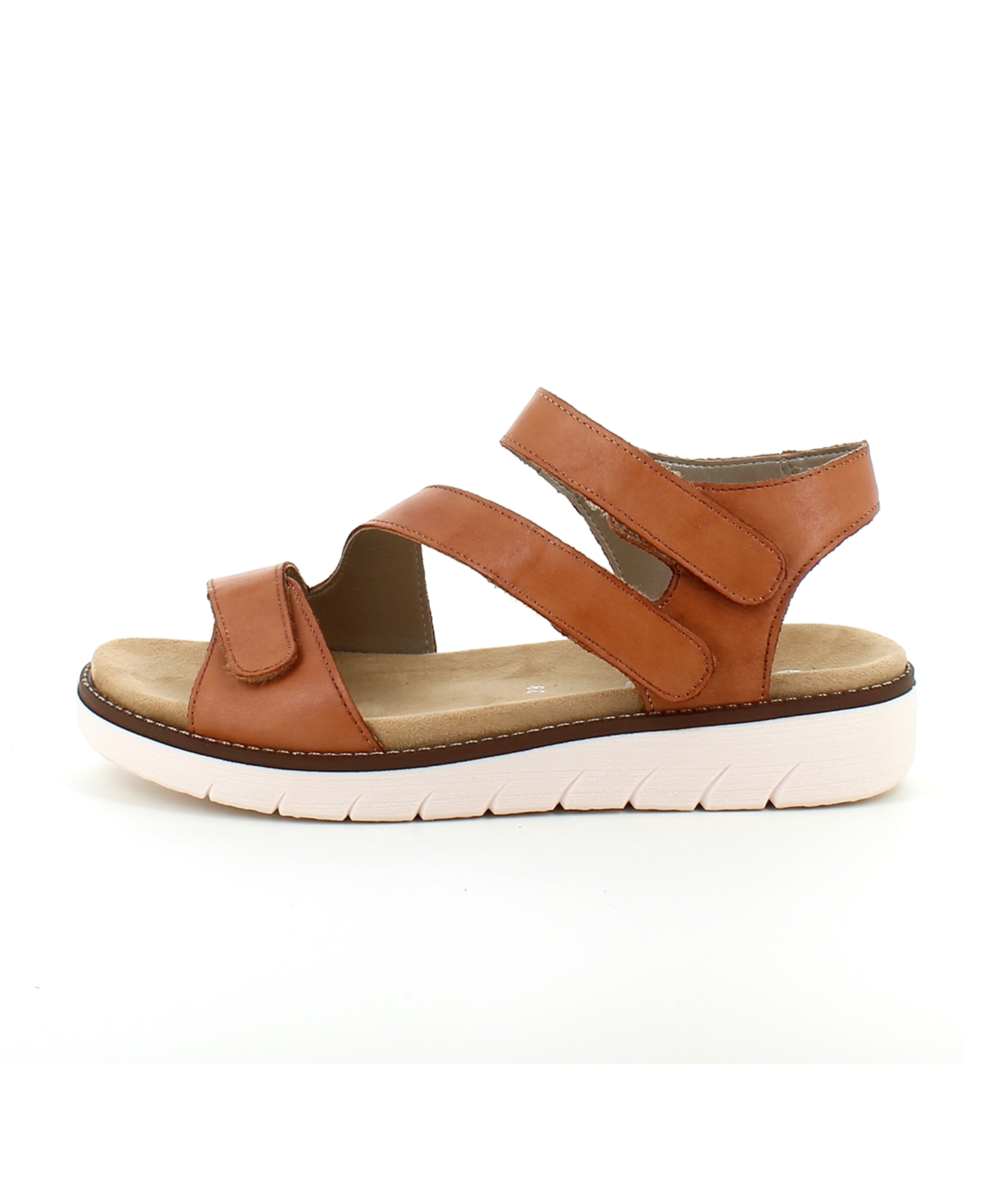 Remonte - Brun damesandal med velcro remme