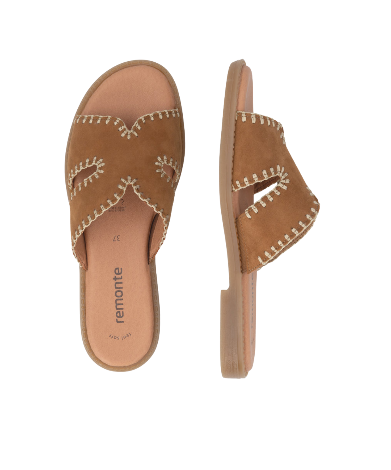 Remonte - Brun dame sandal slip in