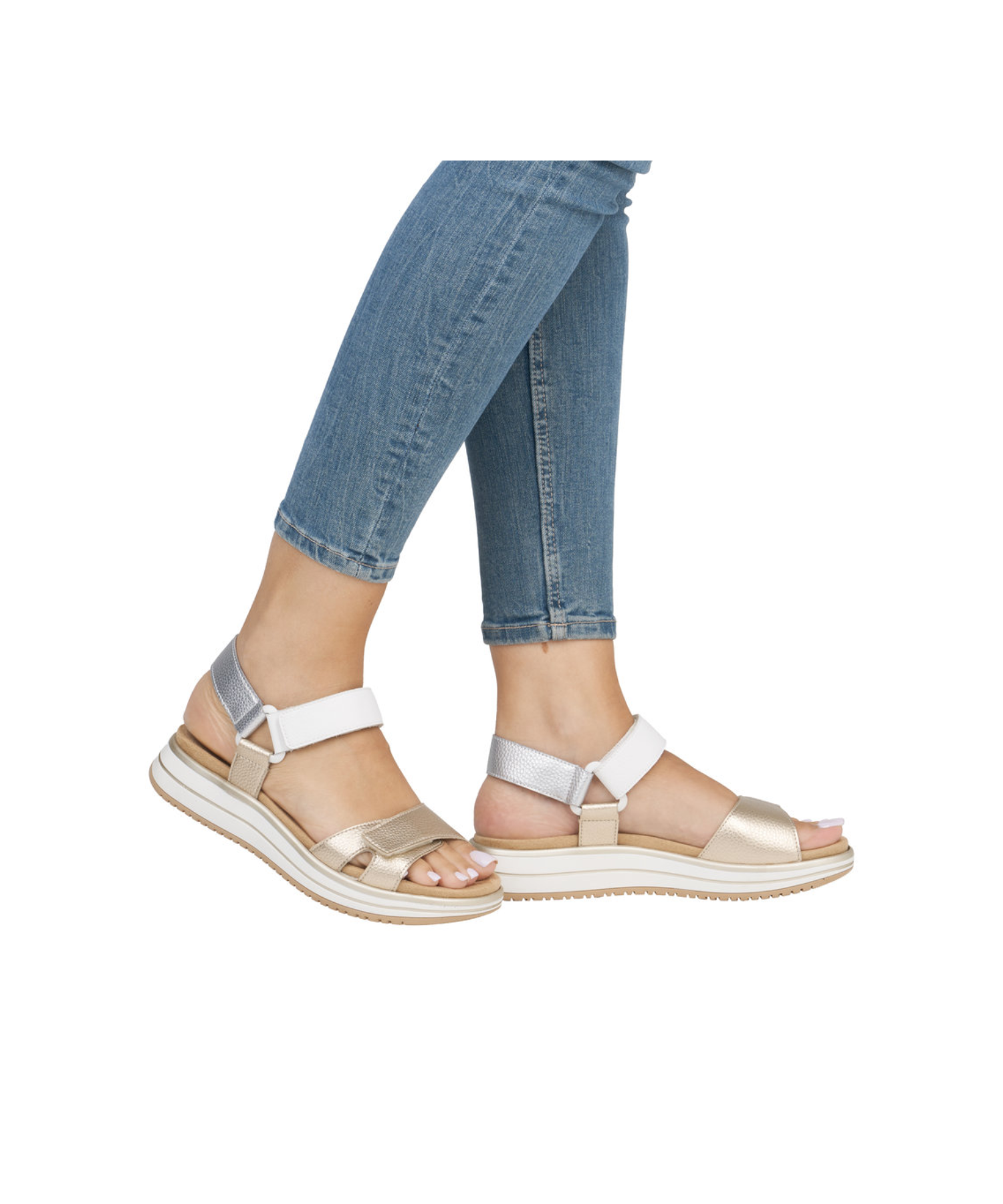 Remonte - Metallic lys sandal