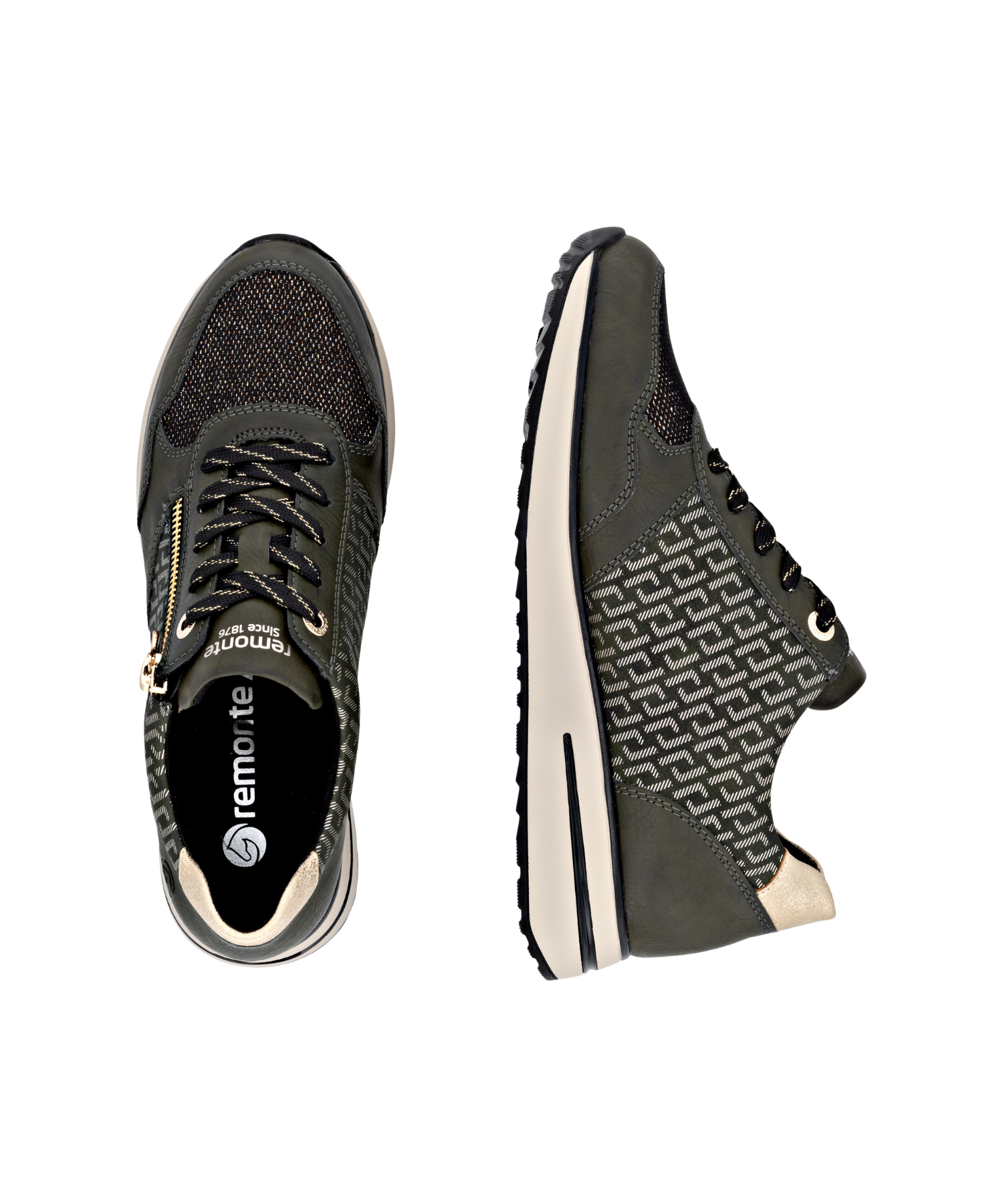 Remonte - Dame sneakers med glimmer