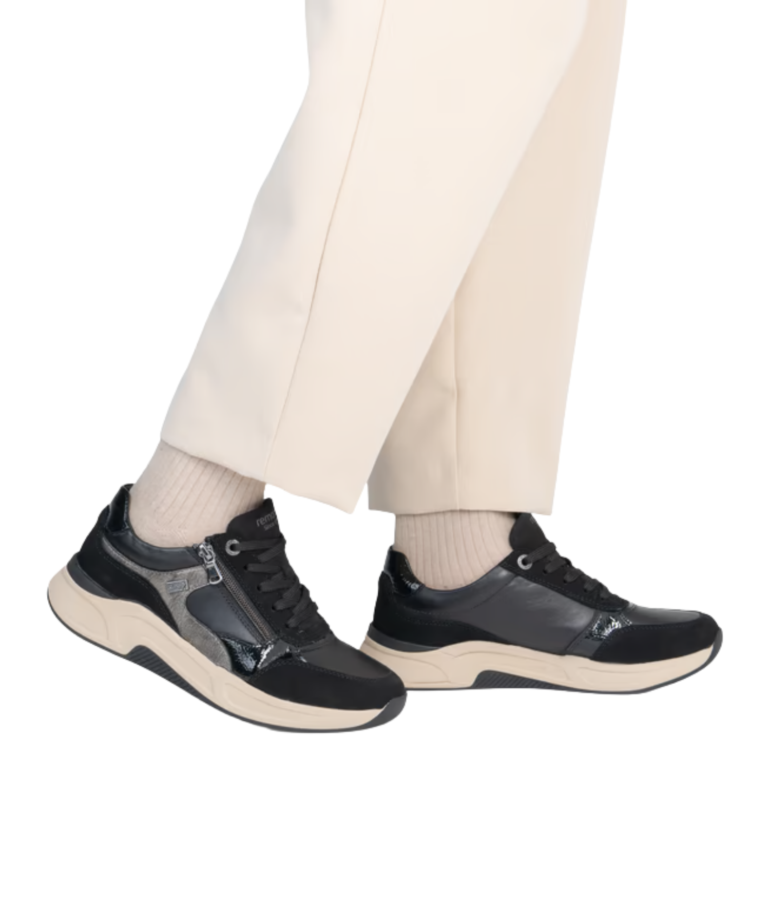 Remonte - Dame sneakers i sort