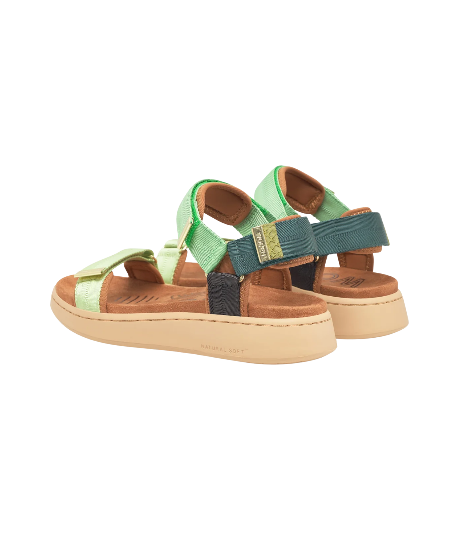 Woden - Dame sandal grøn