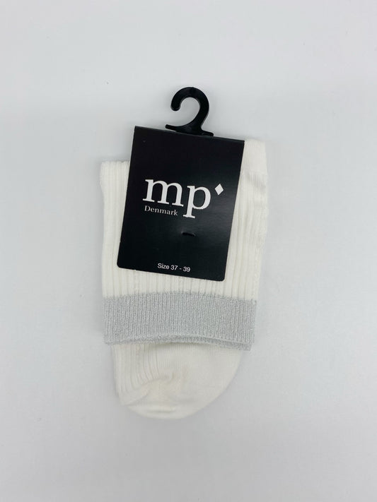 MP - hvid glimmer strømpe
