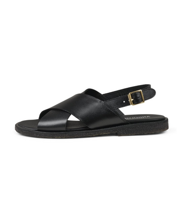 Angulus - Sort læder sandal