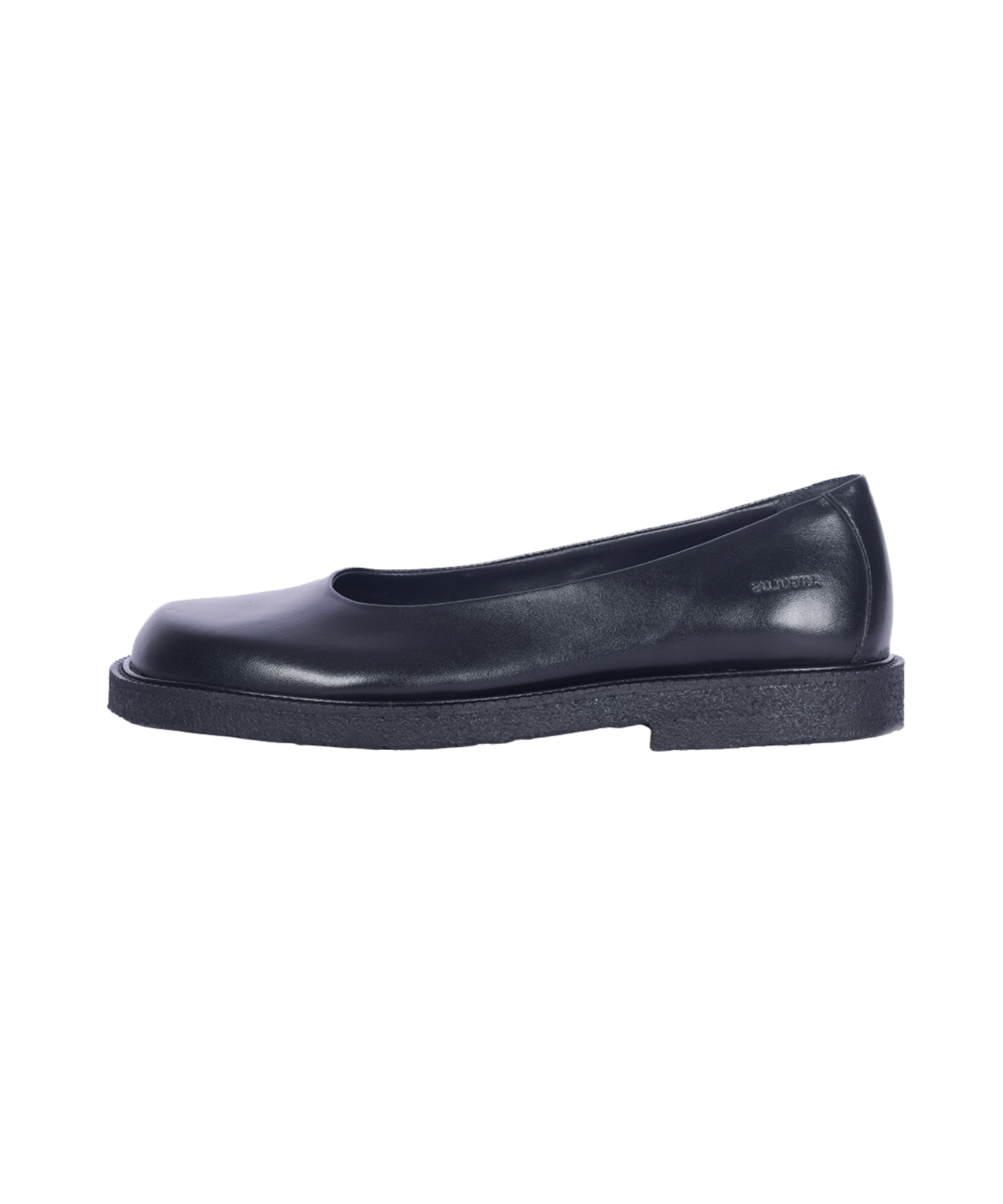 Angulus - Sort dame ballerina med bred pasform