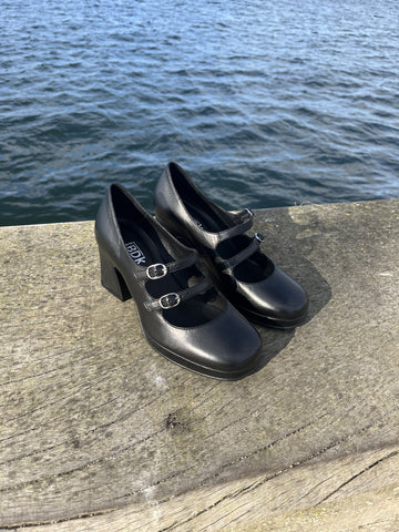 Lasse Balschmidt - Sort læder pumps