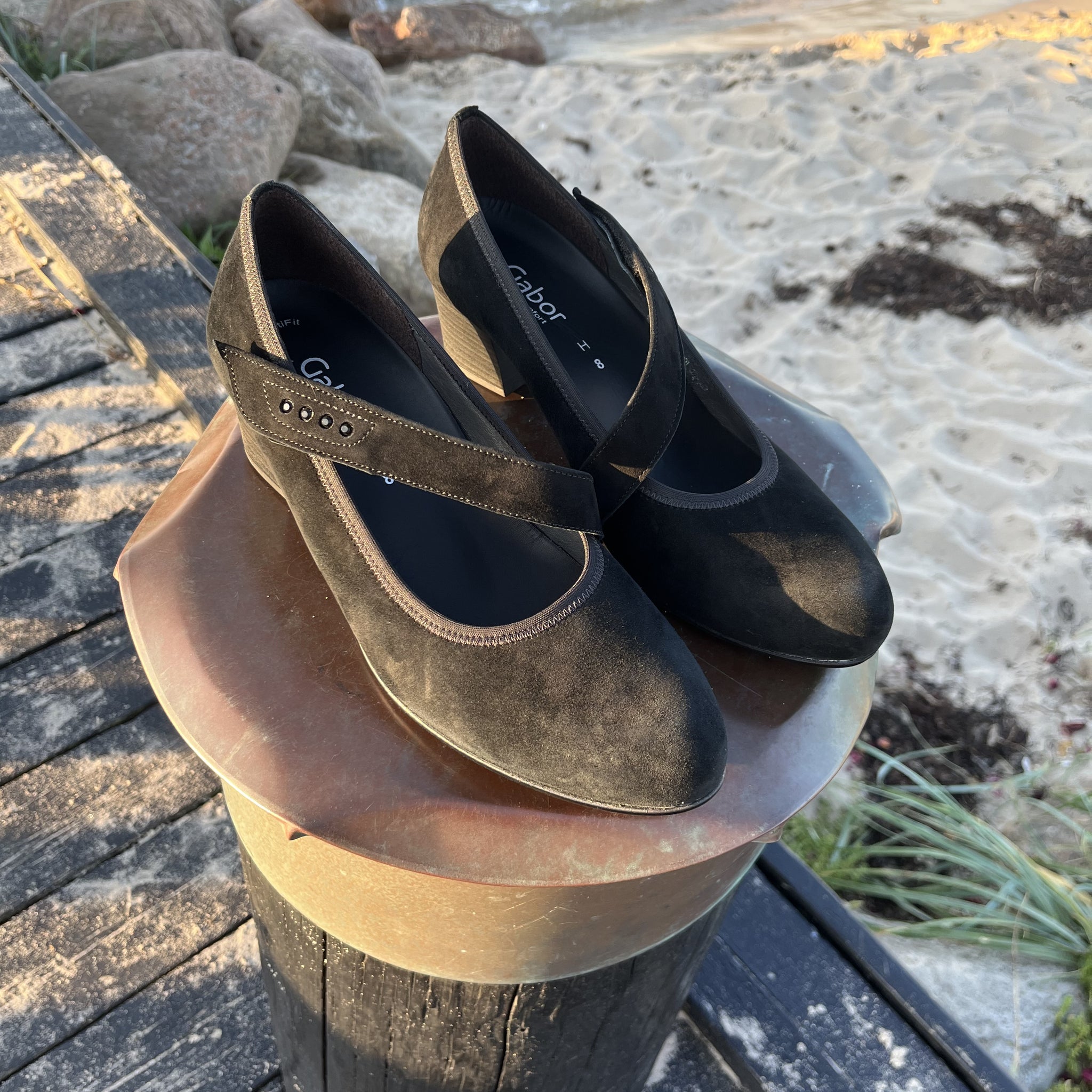 Gabor - Sort ruskind pumps (Vidde H)