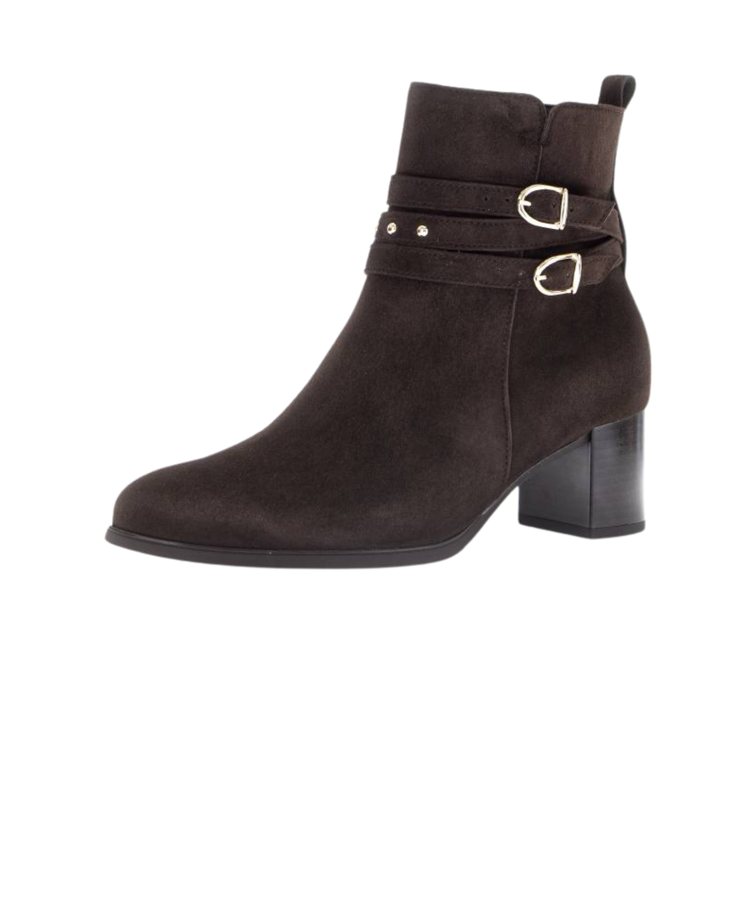 Gabor - Kort damestøvle i choko farve