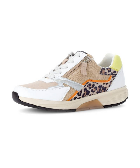 Gabor Rollingsoft - Lys sneakers med leopard