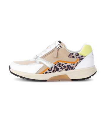 Gabor Rollingsoft - Lys sneakers med leopard
