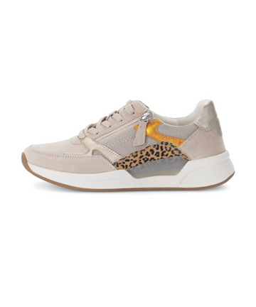 Gabor Rollingsoft - Brun sneakers med leopard