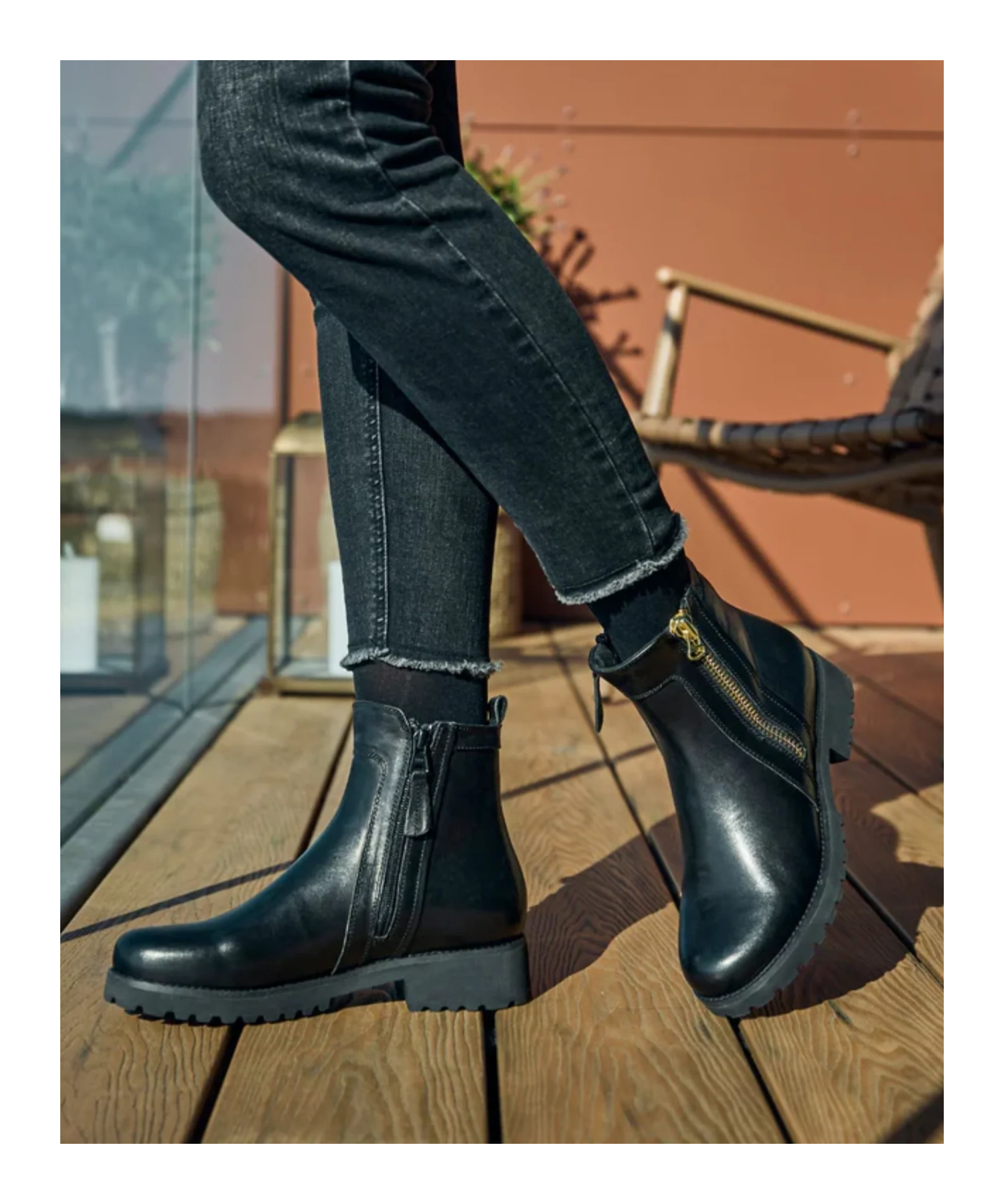Green Comfort - Sort dame støvlette