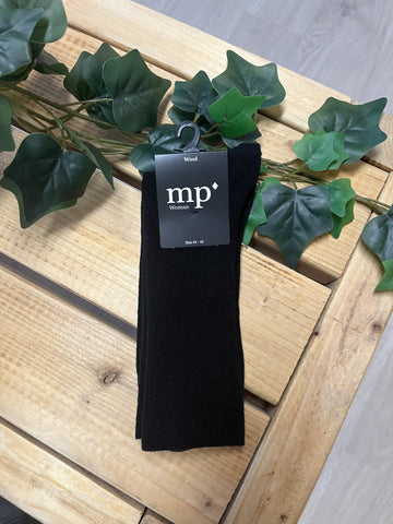 MP - sort uld strømpe