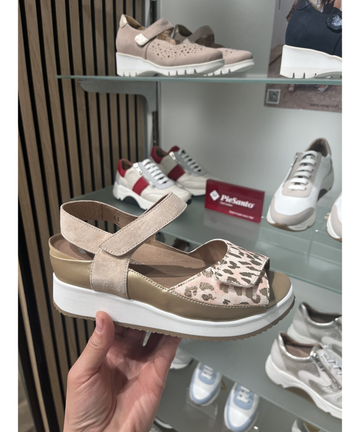 Pie Santo - Beige damesandal Jaguar Nude