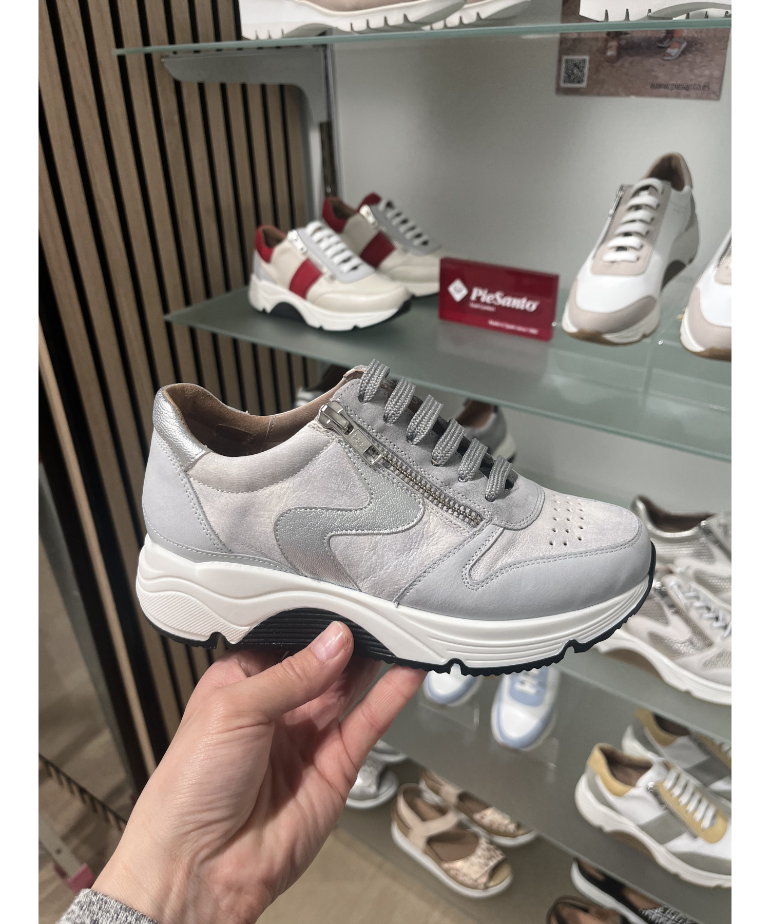 Pie Santo - Grå sneakers Perla