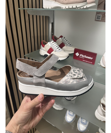 Pie Santo - Grå damesandal Jaguar Perla