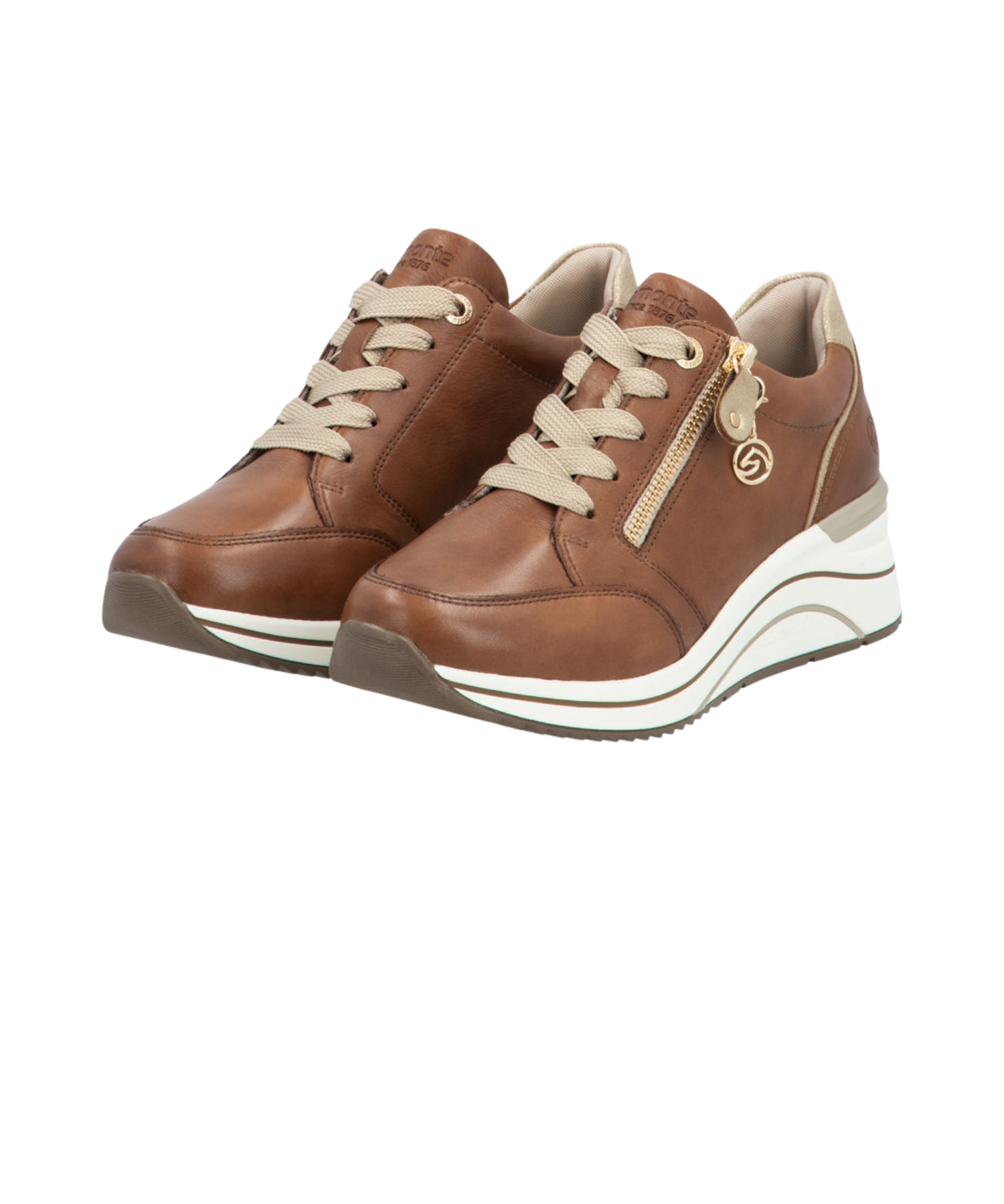 Remonte - Brun Damesneakers med ekstra vidde