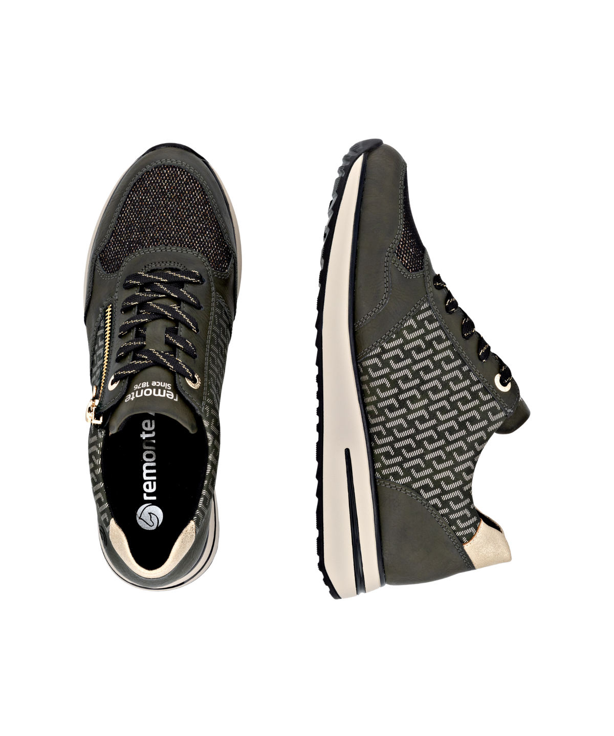 Remonte - Dame sneakers med glimmer