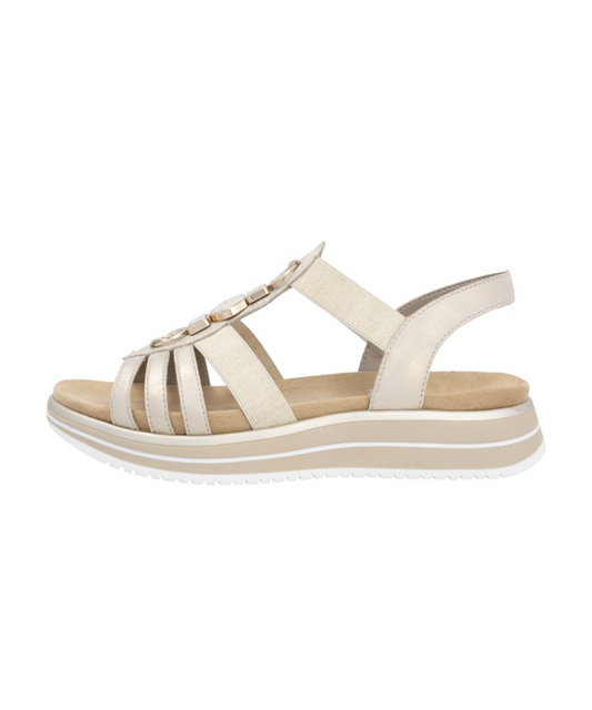 Remonte - Lys sandal med elastik
