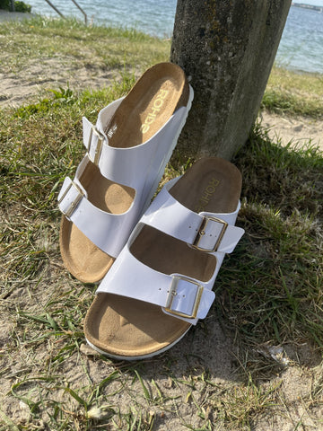 Rohde - Hvid lak sandal