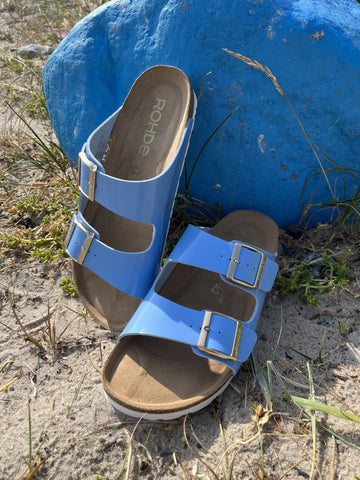 Rohde - Blå lak sandal