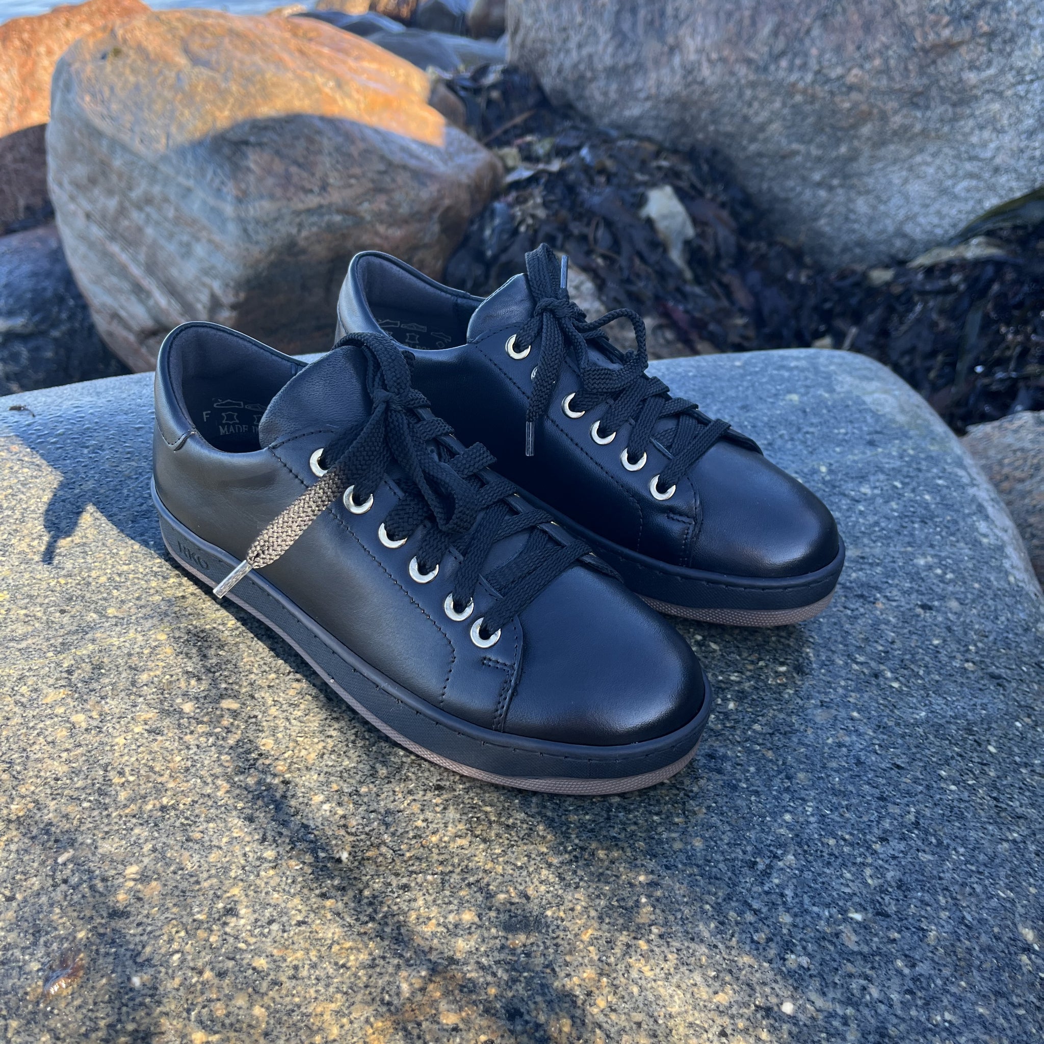 Rylko - Sort læder sneakers