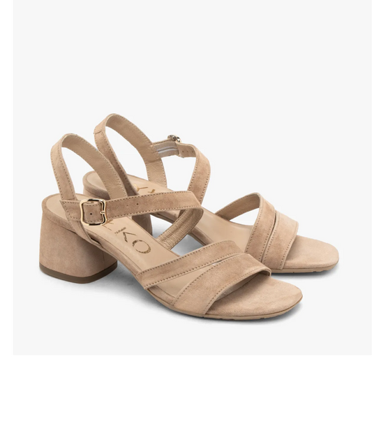 Rylko - Beige ruskind damesandal
