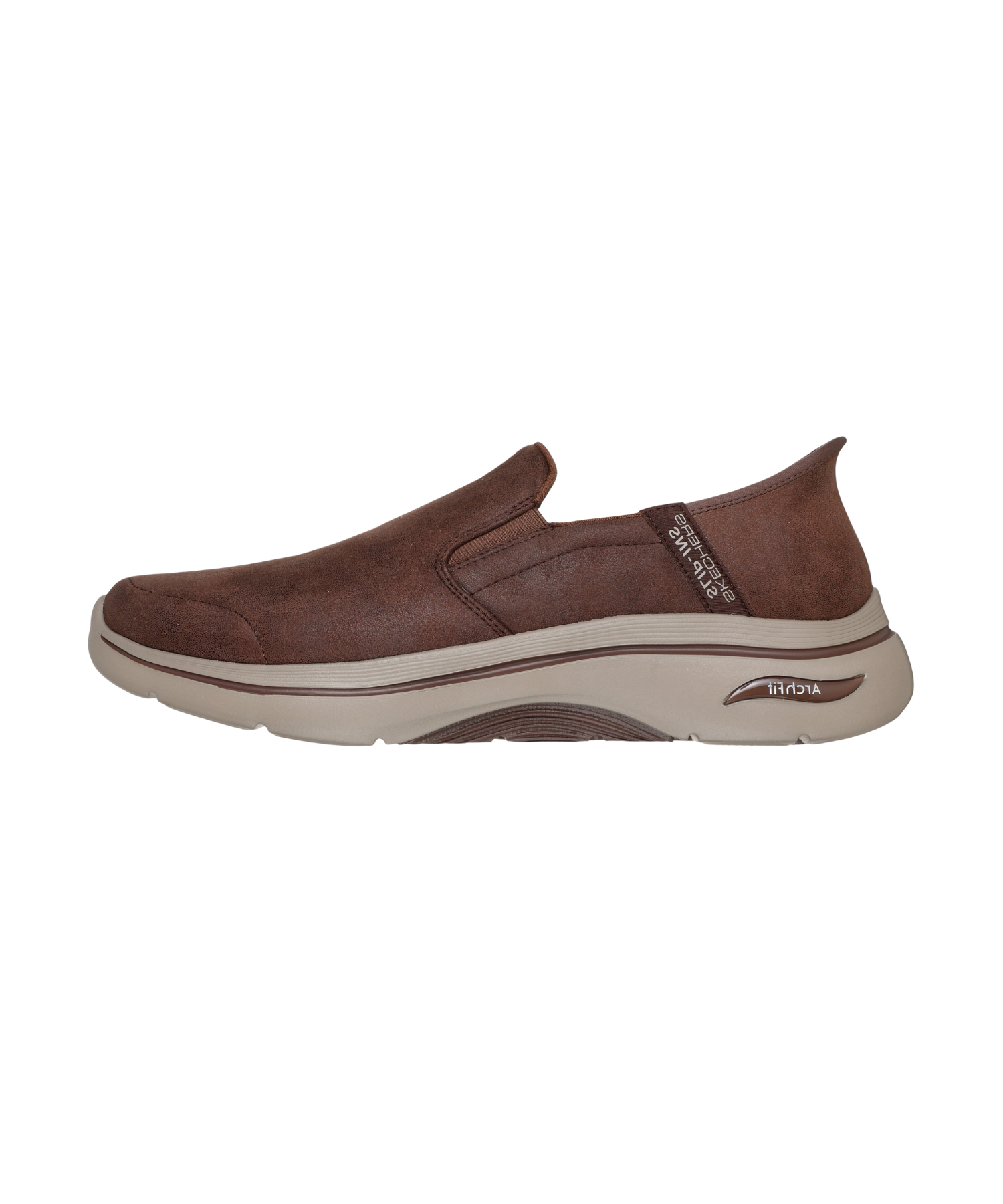 Skechers - Brun slip in sneakers herre