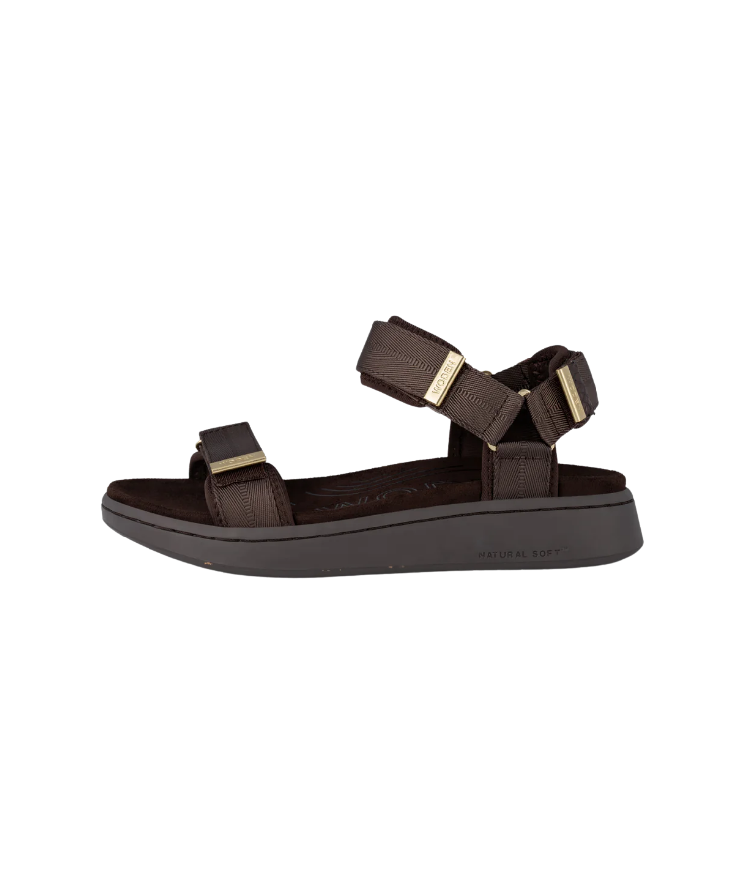 Woden - Dame sandal choco