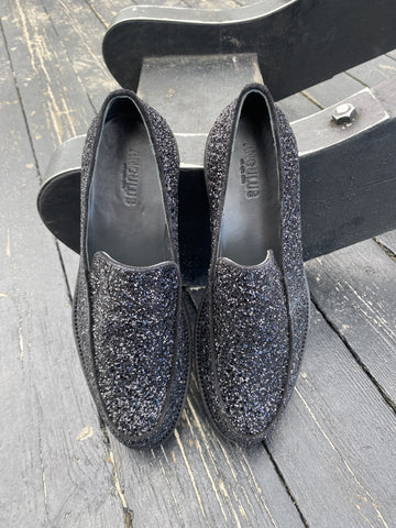 Angulus - Sort glimmer loafers