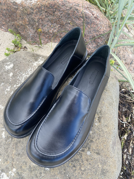 Angulus - Sort loafers (Ekstra vidde)