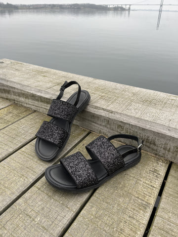 Angulus - Sort glimmer sandal