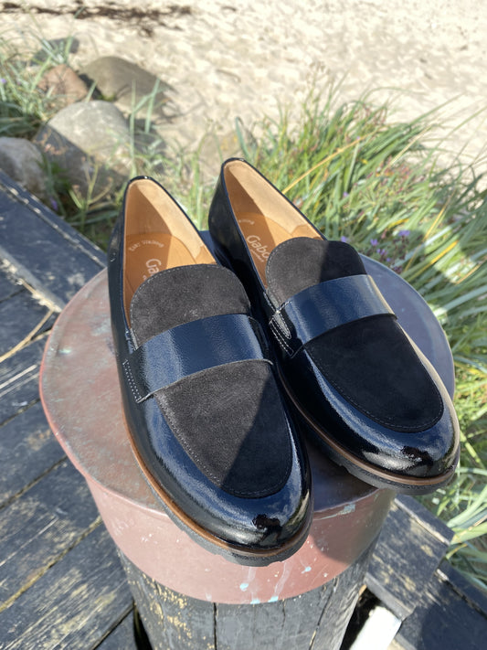 Gabor - Sort lak loafers (Vidde G)