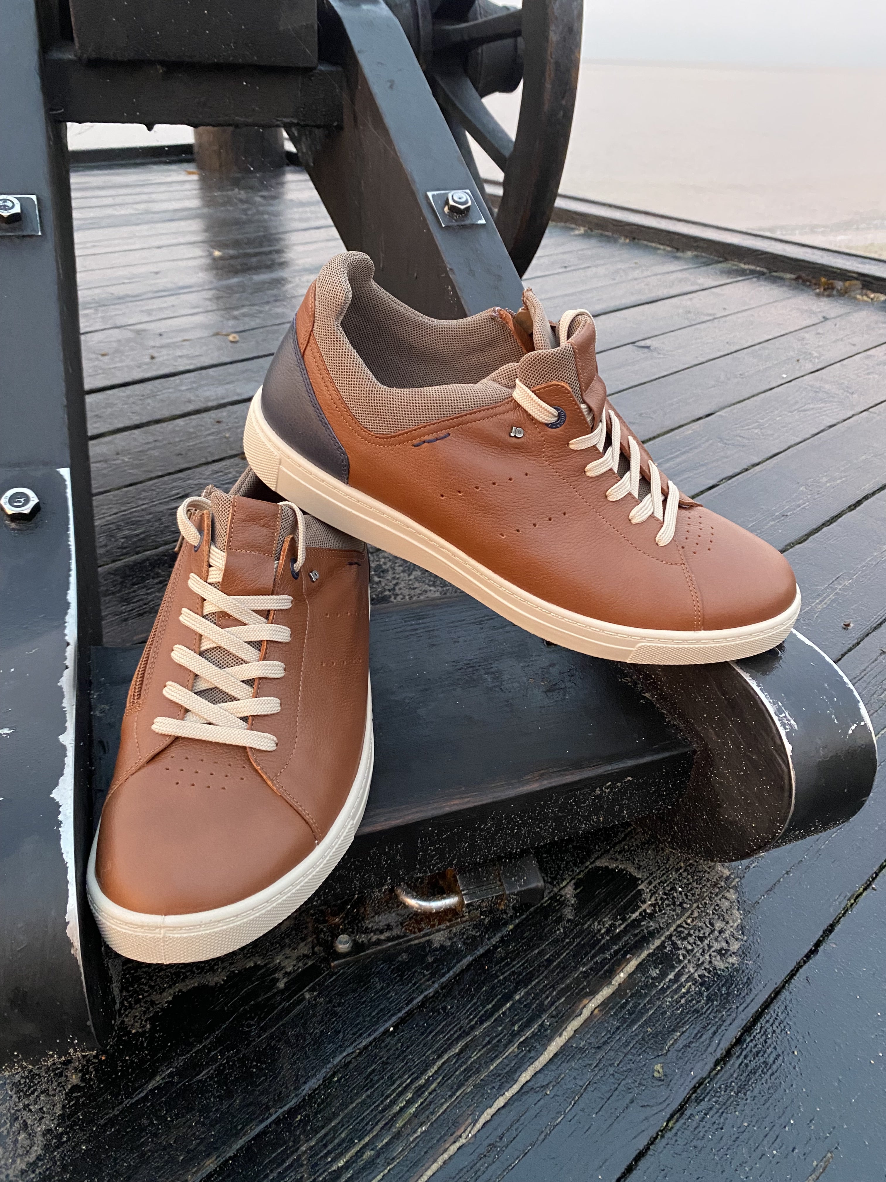 Jomos - Brun læder sneakers