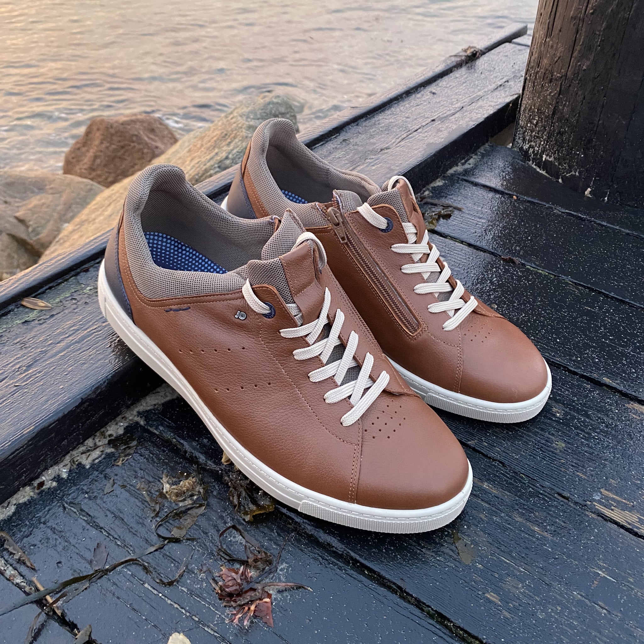 Jomos - Brun læder sneakers